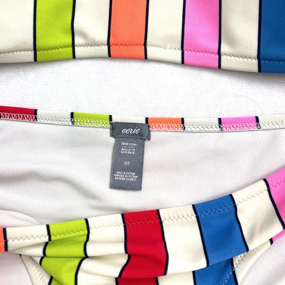 •Aerie• Striped Bikini Set S - Picture 7 of 10